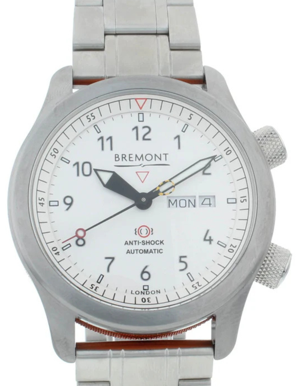 Bremont MB II 43MM White Dial Steel Bracelet (MBII-WH-OR-B)
