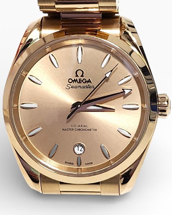 Omega Seamaster Aqua Terra 150M "Shades" 38MM Yellow Dial Yellow Gold Bracelet (220.50.38.20.08.001)