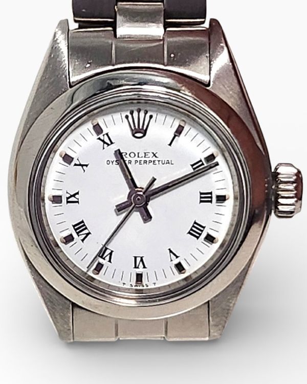 Rolex Oyster Perpetual Lady 24MM White Dial Oyster Bracelet (6719)