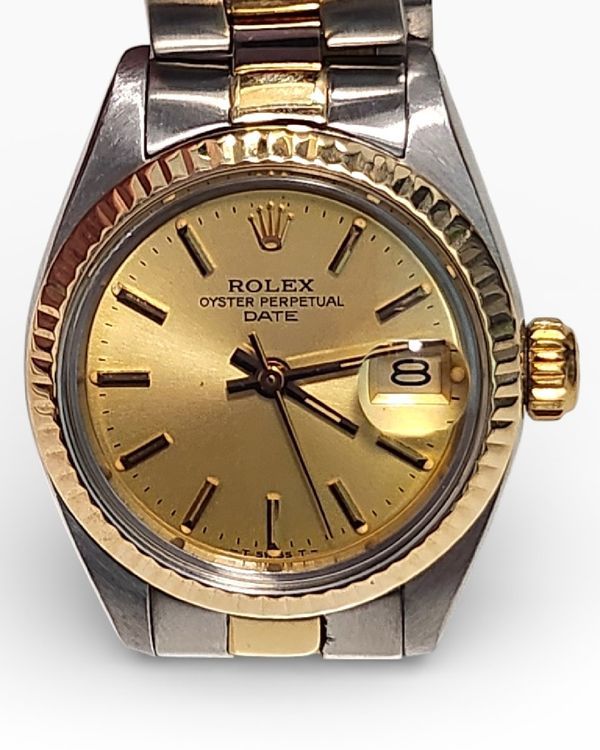 Rolex Lady-Datejust 26MM Champagne Dial Two-Tone Oyster Bracelet (6917)