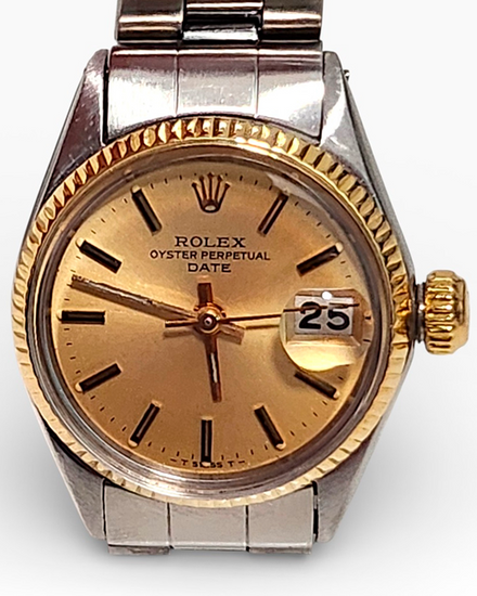 Rolex Oyster Perpetual Lady 26MM Champagne Dial Oyster Bracelet (6519)