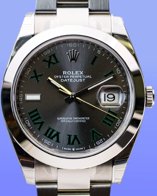 No Reserve - 2026 Rolex Datejust "Wimbledon" 41MM Slate Dial Oyster Bracelet (126300)