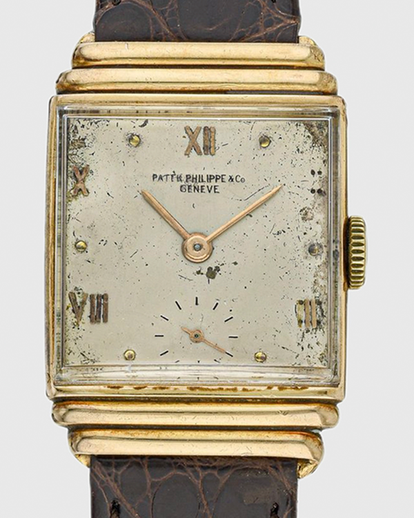 1940 Patek Philippe Vintage 23.5MM Silver "Patina" Dial Aftermarket Leather Strap (2415)