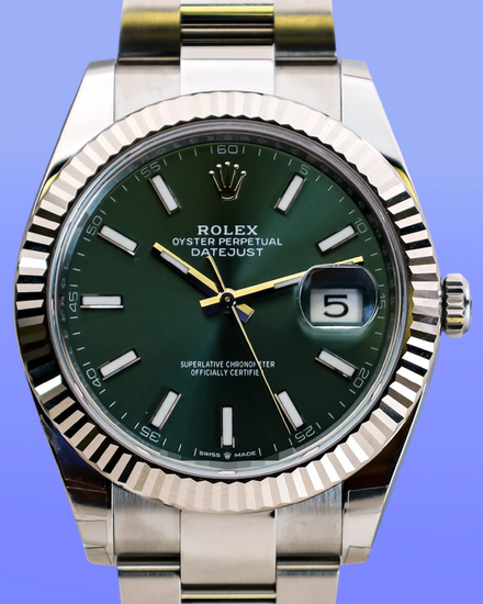 No Reserve - 2026 Rolex Datejust 41MM Green Dial Oyster Bracelet (126334)
