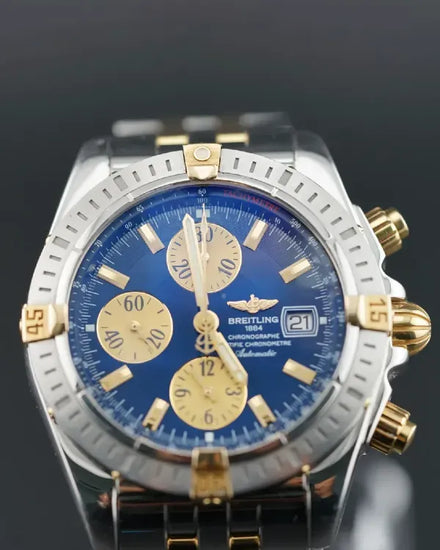 No Reserve - Breitling Chronomat Evolution 43.7MM Blue Dial Two-Tone Bracelet (B1335611/C646)