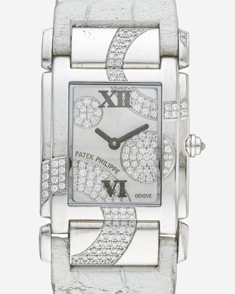 Patek Philippe Twenty-4 25MM Quartz Mother of Pearl Dial Leather