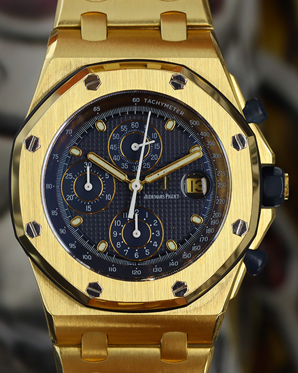 Audemars Piguet Royal Oak Offshore "Beast" 42MM Blue Dial Yellow Gold Bracelet (25721BA.OO.1000STBA.02)