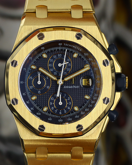Audemars Piguet Royal Oak Offshore "Beast" 42MM Blue Dial Yellow Gold Bracelet (25721BA.OO.1000STBA.02)