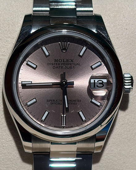 2026 Rolex Datejust 31MM Pink Dial Oyster Bracelet (278240)