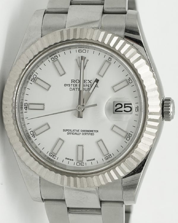 2014 Rolex Datejust II 41MM White Dial Oyster Bracelet (116334)