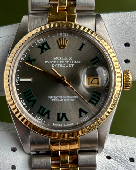 1978 Rolex Datejust 36MM Aftermarket Slate Dial Two-Tone Jubilee Bracelet (16013)