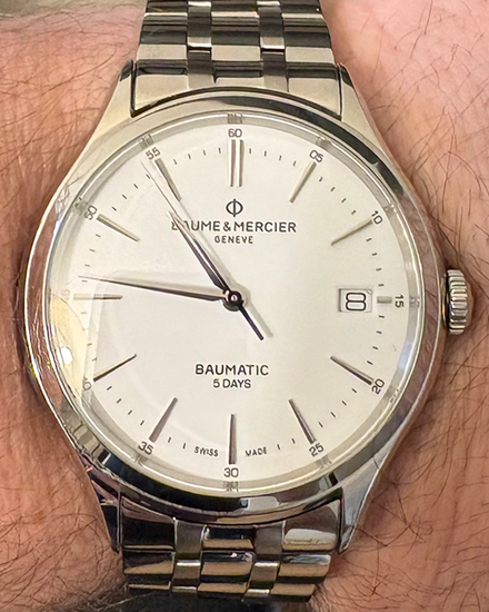 2019 Baume & Mercier Clifton 40MM White Dial Steel Bracelet (M0A10400)