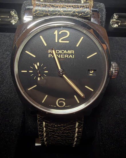 2015 Panerai Radiomir 1940 3 Days 47MM Black Dial Leather Strap (PAM00514)
