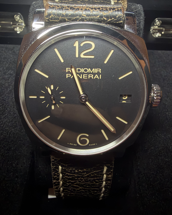 2015 Panerai Radiomir 1940 3 Days 47MM Black Dial Leather Strap (PAM00514)