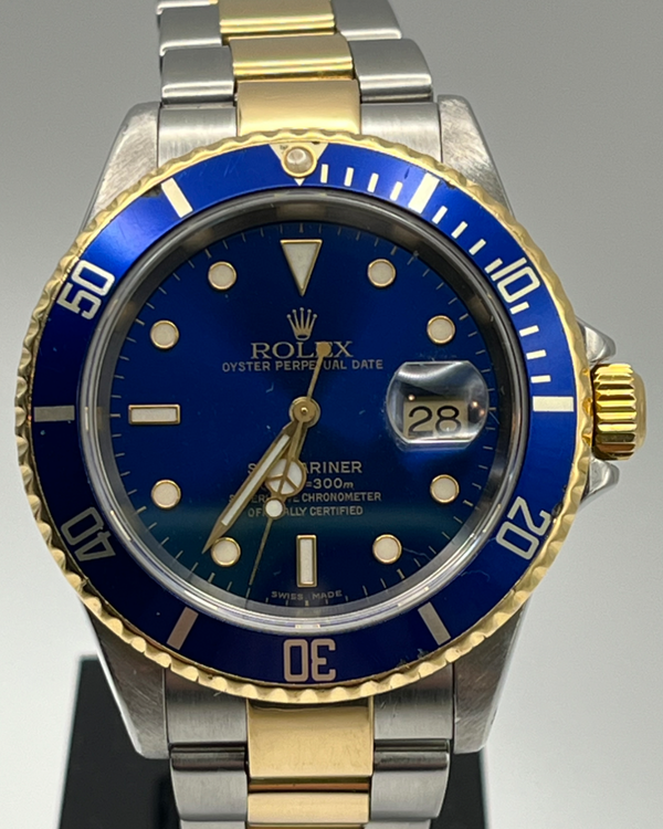 2000 Rolex Submariner Date "Bluesy" 40MM Blue Dial Two-Tone Oyster Bracelet (116613LB)