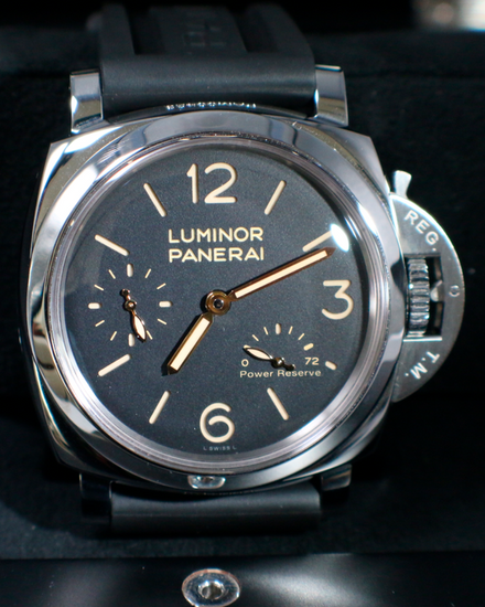 2014 Panerai Luminor 1950 3 Days 47MM Black Dial Rubber Strap  (PAM00423)