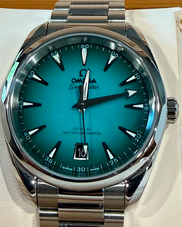 2025 Omega Seamaster Aqua Terra 150M "Shades" 38MM Turquoise Dial Steel Bracelet (220.10.38.20.03.005)