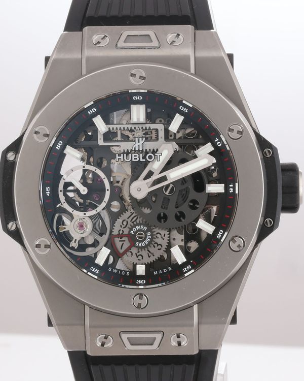 (HOLD) No Reserve - 2018 Hublot Big Bang Meca-10 45MM Skeleton Dial Rubber Strap (414.NI.1123.RX)