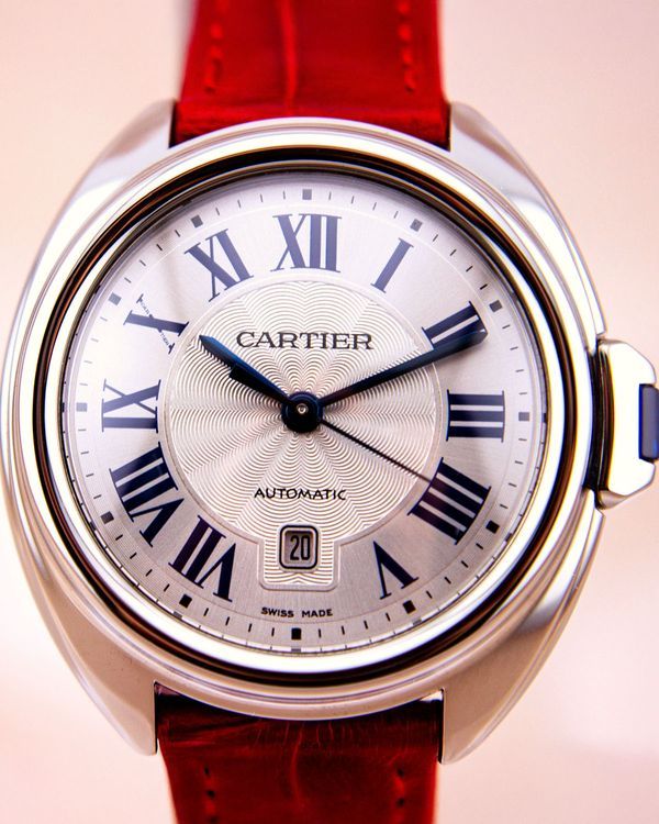 2023 Cartier Cle De Cartier 31MM Silver Dial Leather Strap (WSCL0016)