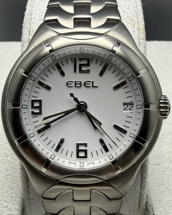 2014 Ebel E-Type 38MM Quartz White Dial Steel Bracelet (9187C41)