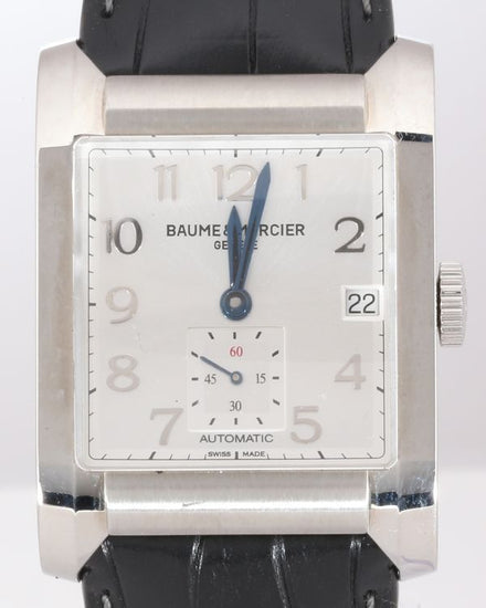 No Reserve - 2008 Baume & Mercier Hampton 32MM Silver Dial Leather Strap (65697)