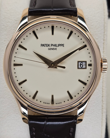 2016 Patek Philippe Calatrava 39MM Ivory Dial Leather Strap (5227R-001)