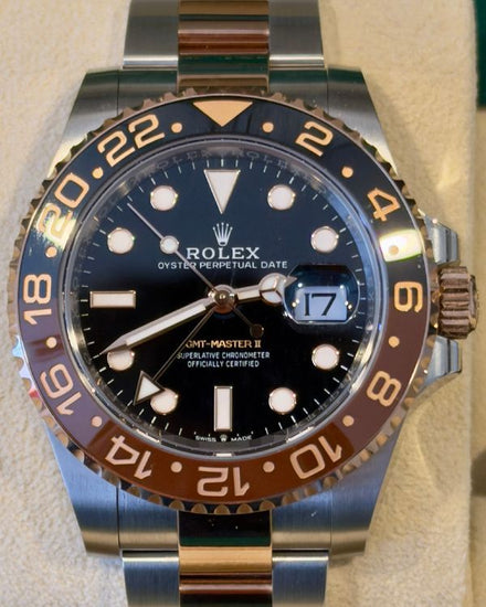 2024 Rolex GMT-Master II "Rootbeer" 40MM Black Dial Two-Tone Oyster Bracelet (126711CHNR)