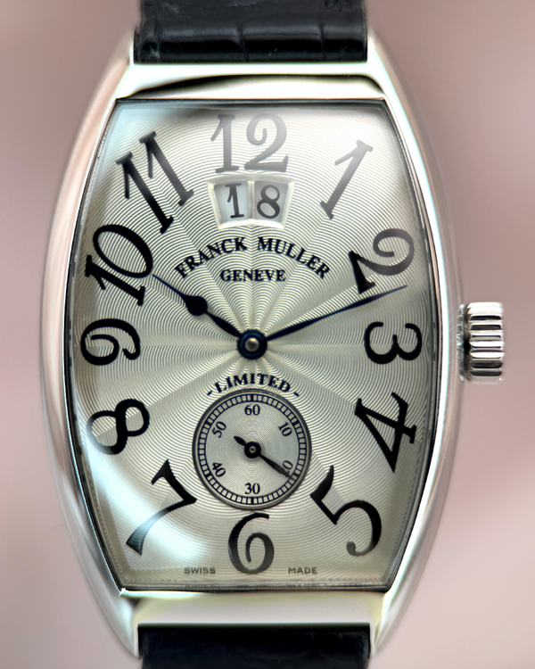 2000 Franck Muller Cintrée Curvex Big Date L. E. 39MM Silver Dial Leather Strap (2851 S6)