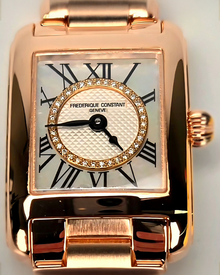 2025 Frederique Constant Classics Carrée 23MM Quartz Mother Of Pearl Dial Steel Bracelet (FC-200MPDC14B)