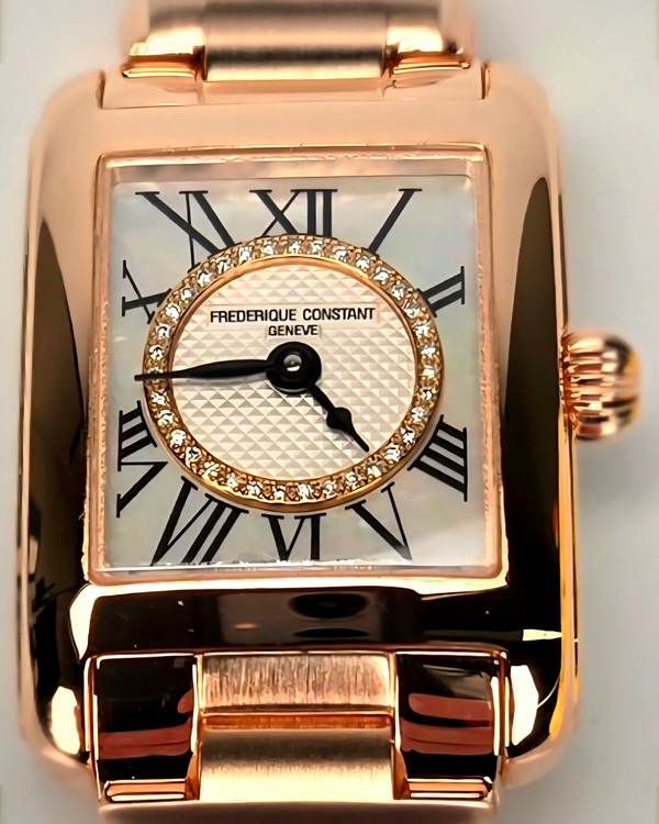 2025 Frederique Constant Classics Carrée 23MM Quartz Mother Of Pearl Dial Steel Bracelet (FC-200MPDC14B)