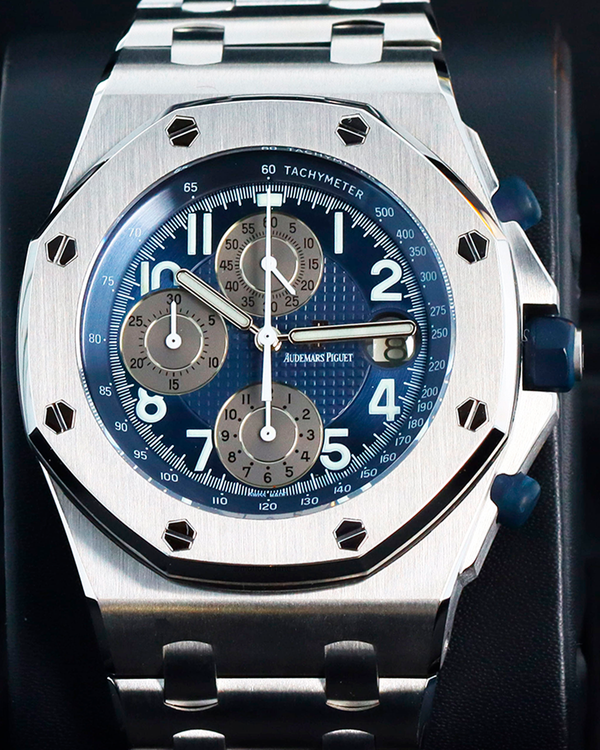 Audemars Piguet Royal Oak Offshore Chronograph 42MM Blue Dial Steel Bracelet (25721ST.OO.1000ST.05)