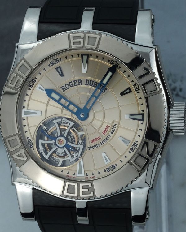2005 Roger Dubuis Easy Diver Tourbillon "Just For Friends" L.E. 48MM Champagne Dial Rubber Strap (SE48 02 9/0)