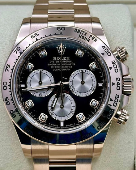 2025 Rolex Cosmograph Daytona 40MM Black Dial Rose Gold Oyster Bracelet (126505)