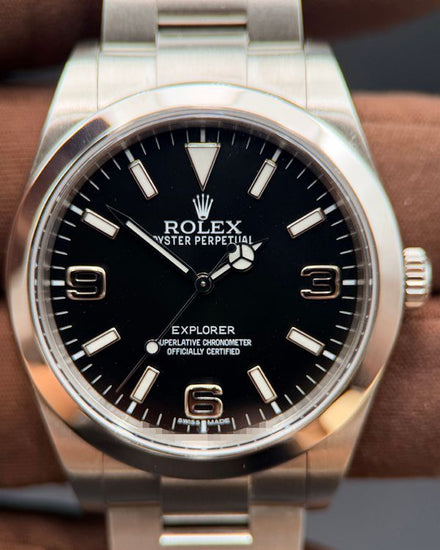 Rolex Explorer 39MM Black Dial Oyster Bracelet (214270)