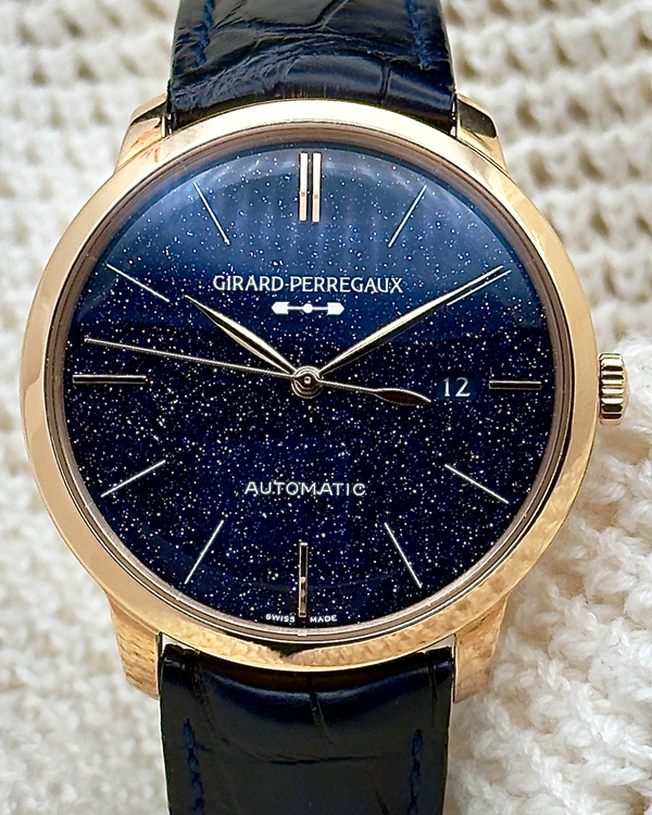 2022 Girard Perregaux 1966 Orion 40MM Aventurine Dial Leather Strap (49555-52-431-BB4A)