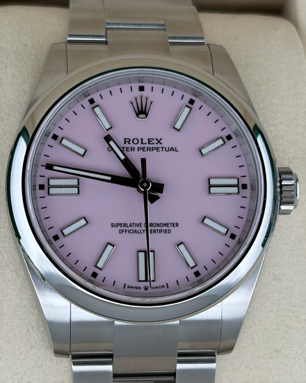 2025 Rolex Oyster Perpetual 41MM Pink Dial Oyster Bracelet (134300)
