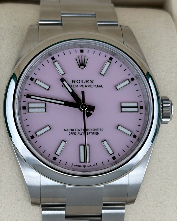 2025 Rolex Oyster Perpetual 41MM Pink Dial Oyster Bracelet (134300)