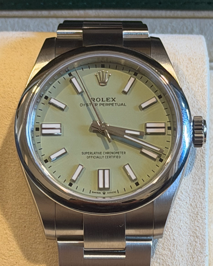 2026 Rolex Oyster Perpetual 41MM Pistachio Dial Oyster Bracelet (134300)