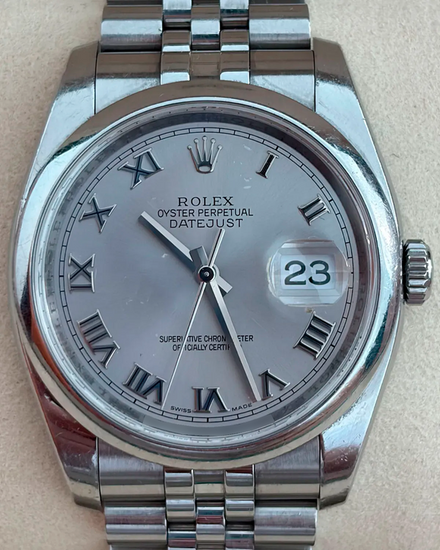 Rolex Datejust 36MM Silver Dial Super Jubilee Bracelet (116200)