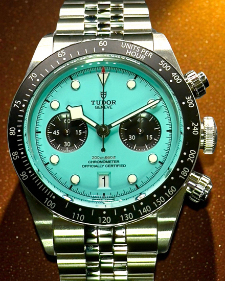 2025 Tudor Black Bay Chrono "Flamingo" 41MM Turquoise Dial Steel Bracelet (79360N)