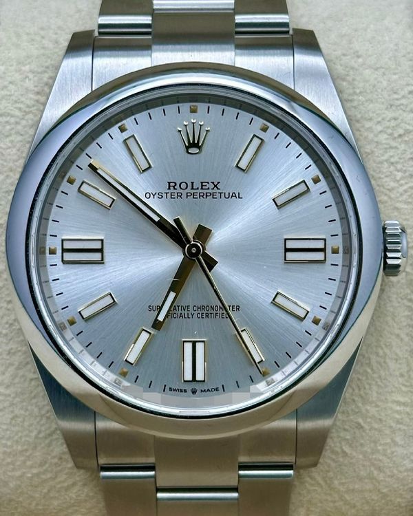 2023 Rolex Oyster Perpetual 41MM Silver Dial Oyster Bracelet (124300)