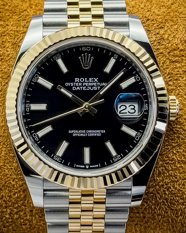 2025 Rolex Datejust 41MM Black Dial Two-Tone Jubilee Bracelet (126333)