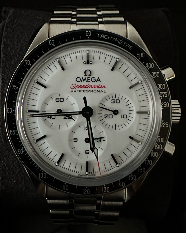 2024 Omega Speedmaster Professional Moonwatch 42MM White Dial Steel Bracelet (310.30.42.50.04.001)
