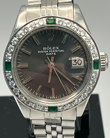 1975 Rolex Lady-Datejust 26MM Aftermarket Slate Dial Jubilee Bracelet (6917)