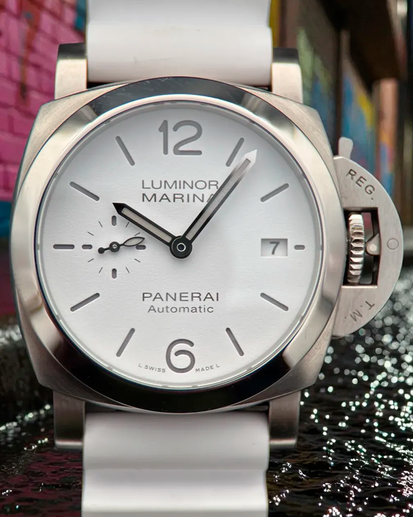 2023 Panerai Luminor Marina 40MM White Dial Rubber Strap (PAM01371)