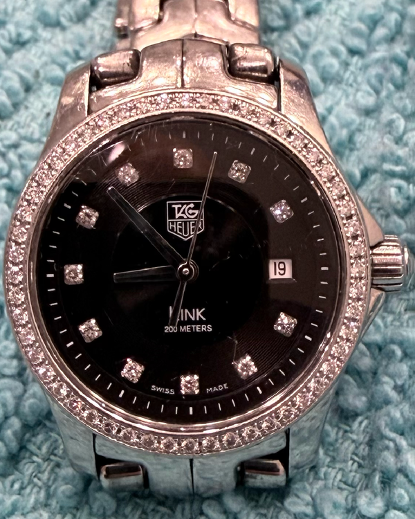 Tag Heuer Link 27MM Quartz Black Dial Steel Bracelet (WJF131A.BA0572)
