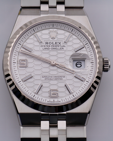 2026 Rolex Land-Dweller 36MM White Dial Flat Jubilee Bracelet (127234)