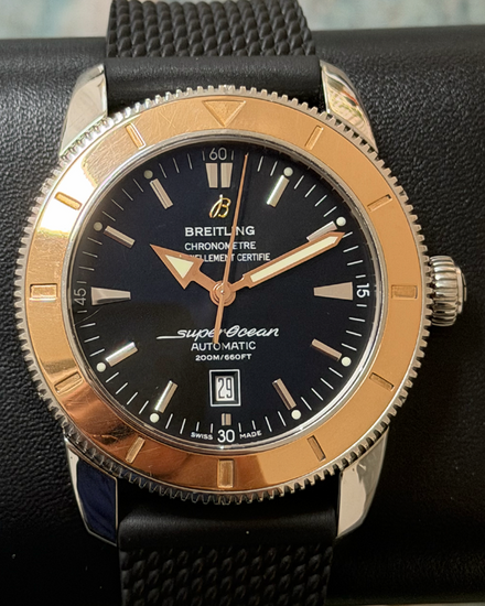 2015 Breitling Superocean Heritage S.E. 46MM Black Dial Rubber Strap (U17320)