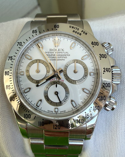 2007 Rolex Cosmograph Daytona 40MM White Dial Oyster Bracelet (116520)
