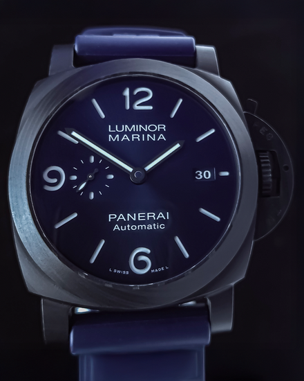 2022 Panerai Luminor Marina Carbotech Blu Notte 44MM Blue Dial Rubber Strap (PAM01664)